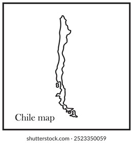 Projeto de ilustração vetorial do mapa da região do Chile