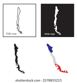 Chile region map vector illustration design