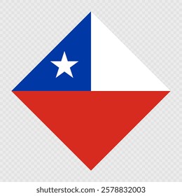 Chile rhombus flag. Vector illustration.