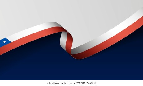Chile ribbon flag background. Element of impact for the use you want to make of it.