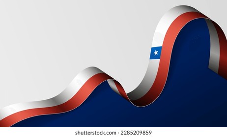 Chile ribbon flag background. Element of impact for the use you want to make of it.