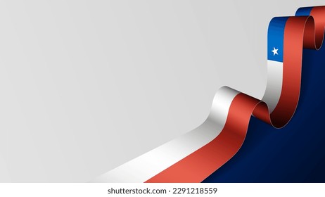 Chile ribbon flag background. Element of impact for the use you want to make of it.