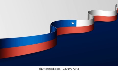Chile ribbon flag background. Element of impact for the use you want to make of it.