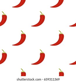 Chile salsa pattern seamless. Flat illustration of chile salsa pattern seamless vector style for web 