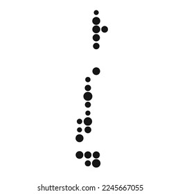 Chile Silhouette Pixelated pattern map illustration