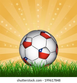 Chile soccer ball, vector