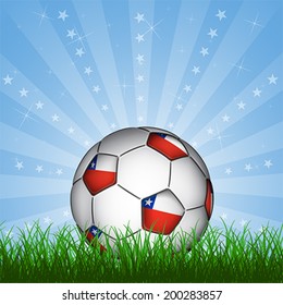Chile soccer ball, vector