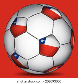 Chile soccer ball, vector