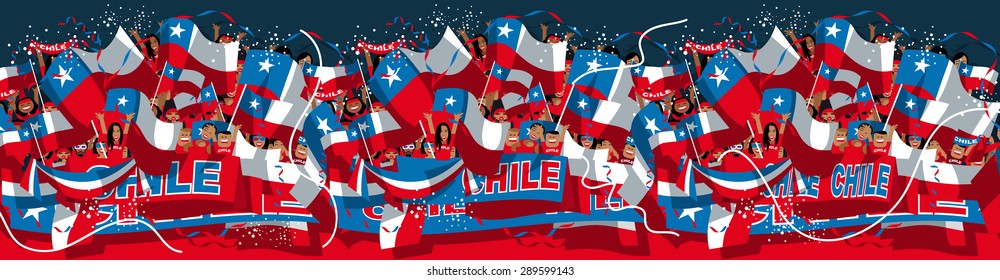 Chile soccer fans