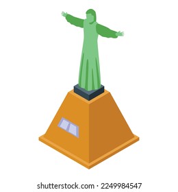 Chile statue icon isometric vector. Travel culture. National tourism