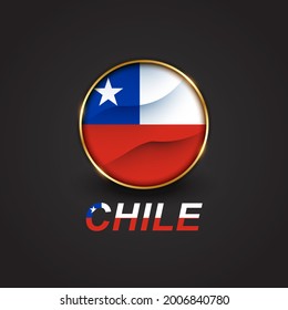 Chile text effect style - Editable text effect vector illustration. Chile 3d Flag - Copa America 2021 Finalists