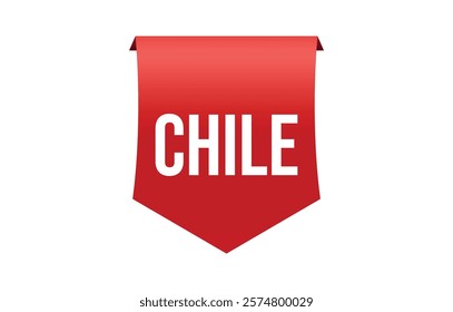 Chile Vector banner ribbon design