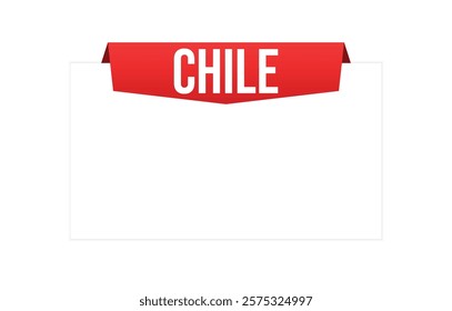 Chile Vector banner ribbon design