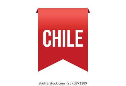 Chile Vector banner ribbon design