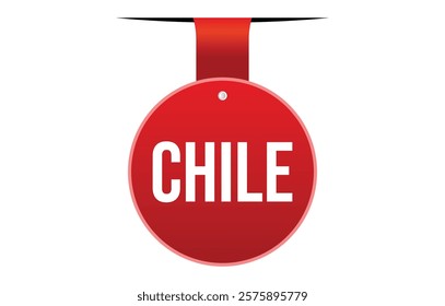 Chile Vector banner ribbon design