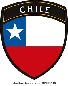 Chile Vector Crest Flag On Withe Stock Vector (Royalty Free) 28380619 ...