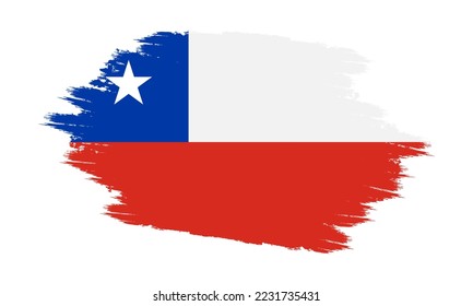 Chile Vector Flag. Grunge Chile Flag. Chile Flag with Grunge Texture. Vector illustration