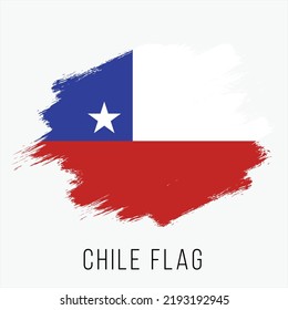 Chile Vector Flag. Chile Flag for Independence Day. Grunge Chile Flag. Chile Flag with Grunge Texture. Vector Template.