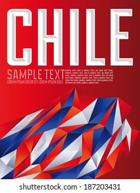 Chile - Vector geometric background - modern flag concept - Chilean colors