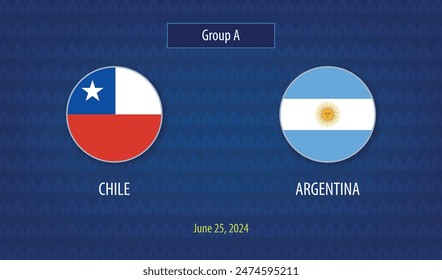 El marcador de fútbol de Chile vs Argentina transmite el torneo Plantilla América 2024