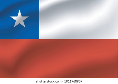 Chile Waving Flag Vector Editable