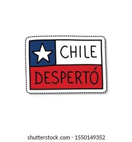 Chile woke up doodle icon, vector illustration