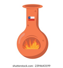 chilean clay oven vector isolated