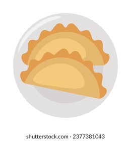 chilean empanadas illustration vector isolated