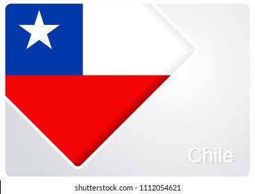 Chilean flag design background layout. Vector illustration.