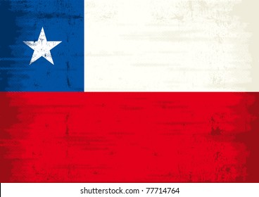 Chilean grunge Flag. A grunge flag of chile with a texture