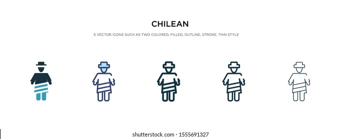 chilean icon in different style vector illustration. two colored and black chilean vector icons designed in filled, outline, line and stroke style can be used for web, mobile, ui