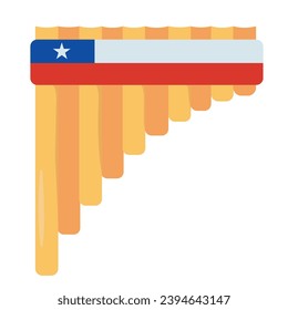 chilean pan flute vector isolated