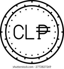 Chilean Peso Illustration vector Icon Design