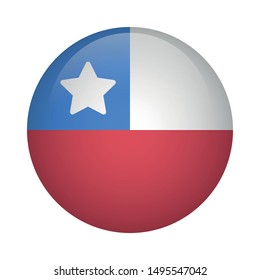 Chilean round flag icon - Chile