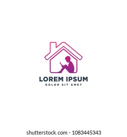 chiled home learn logo template