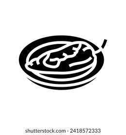 chiles rellenos mexican cuisine glyph icon vector. chiles rellenos mexican cuisine sign. isolated symbol illustration
