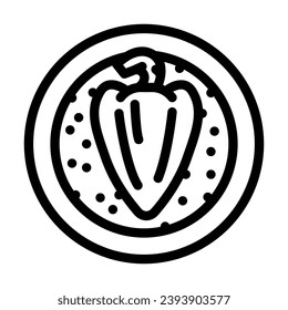 chiles rellenos mexican cuisine line icon vector. chiles rellenos mexican cuisine sign. isolated contour symbol black illustration