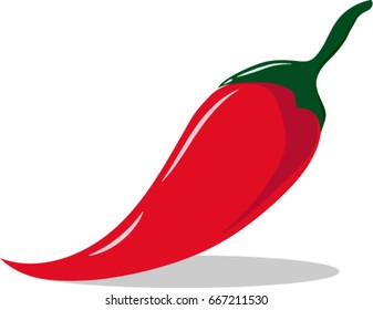 Red Chilli Pepper Icon Isometric Red Stock Vector (Royalty Free) 1494232613