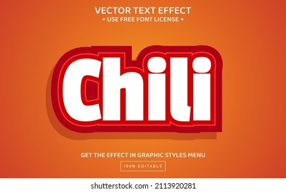 Chili 3D editable text effect template