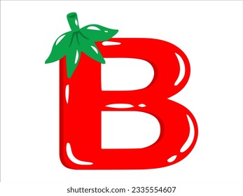 Chili Alphabet Letter B Illustration