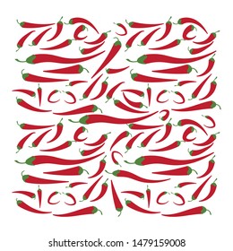 Chili background wallpeper seamless vector template