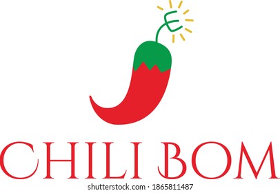 Chili bom Logo Vorlage. Logo-Konzepte