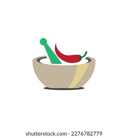 chili bowl restaurant kitchen logo vector illustration design