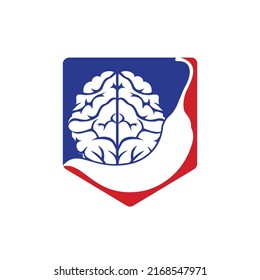 Chili Gehirn Vektor Logo Design-Vorlage. Design-Konzept für scharfe Intelligenz-Logos.