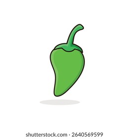 Chili. chili cartoon illustration. red chili. hot chili