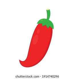 Chili cartoon vector. Chili on white background.