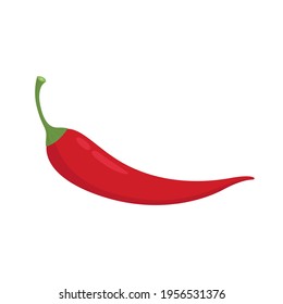 Chili cartoon vector. Chili on white background.