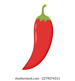 Chili cartoon vector. Chili on white background. Pepper vector.