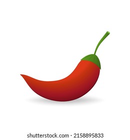 Chili cartoon vector. Red Chili vector 3D style. Chili on white background.