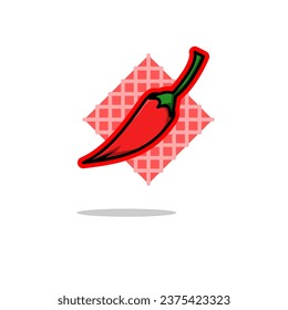 Chili character vector design on white background